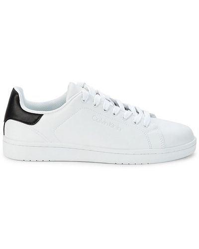 Calvin Klein Contrast Heel Sneakers - White