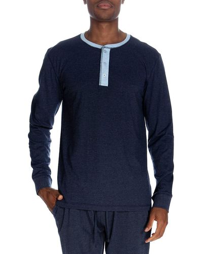 Unsimply Stitched 'Long Sleeve Henley - Blue
