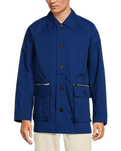 3.1 Phillip Lim Chore Raglan Sleeve Shirt Jacket - Blue
