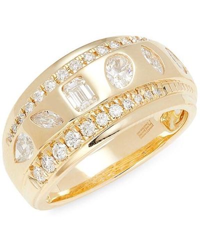 Effy 14k Yellow Gold & 1.09 Tcw Diamond Ring - White