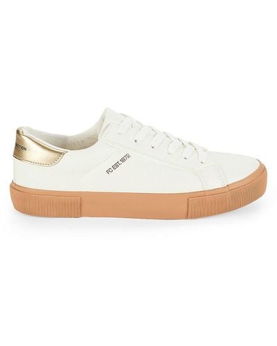 French Connection Becka Lace Up Trainers Trainers - White