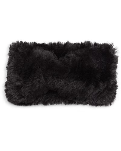 Saks Fifth Avenue Saks Fifth Avenue Faux Fur Headband - Black