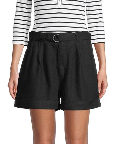 Joie Dixon High-Waist Linen Shorts - Multicolour