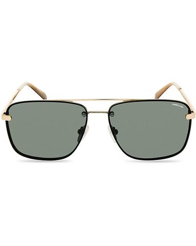 Kenneth Cole 61mm Square Aviator Sunglasses - Green