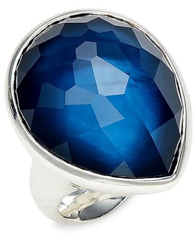 Ippolita 925 Wonder Silver, Mother Of Pearl & Rock Crystal Teardrop Ring - Blue