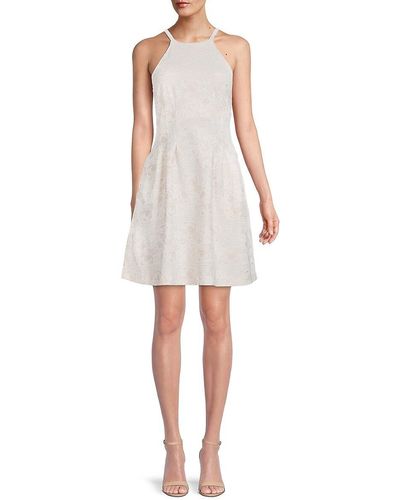 Vince Camuto Lace Fit & Flare Dress - White