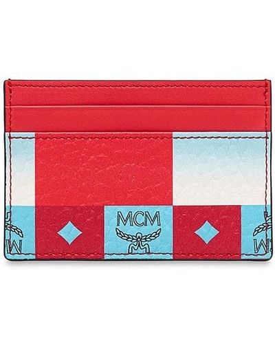 MCM Aren Mini Card Case - Red