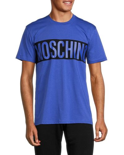 Moschino Logo Tee - Blue