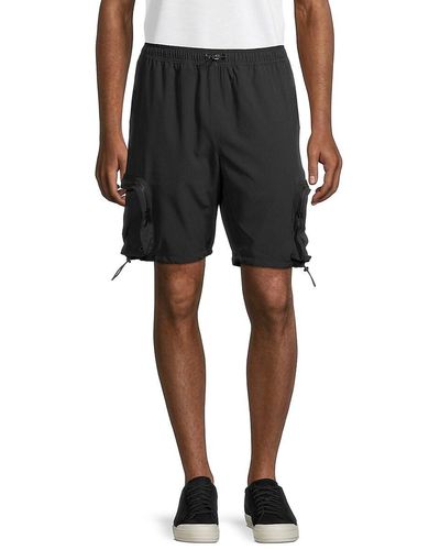 Karl Lagerfeld Cord Lock Cargo Shorts - Black