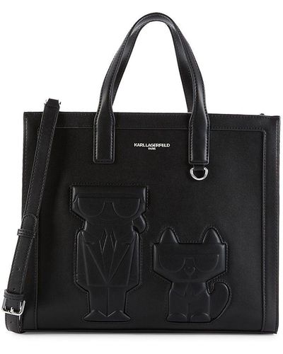 Karl Lagerfeld Nouveau Graphic Crossbody Bag - Black