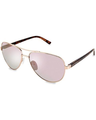 Ted Baker 57mm Aviator Sunglasses - Pink