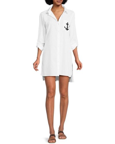 Dotti Anchor Mini Cover Up Dress - White