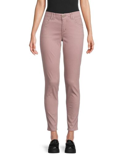 Democracy Ab Tech High Rise Cropped Skinny Jeans - Pink