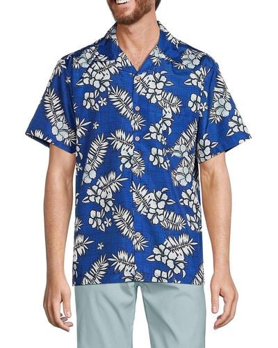 Trunks Surf & Swim 'Waikiki Floral Camp Shirt - Blue