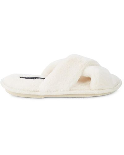 Saks Fifth Avenue Saks Fifth Avenue Emily Faux Fur Slippers - White