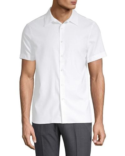 Perry Ellis 'Slim Fit Short Sleeve Button Down Shirt - White