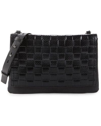 Vince Camuto Textured Leather Crossbody Bag - Black