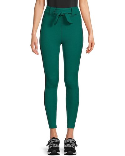 Year Of Ours Side Striped Belted Leggings - Green