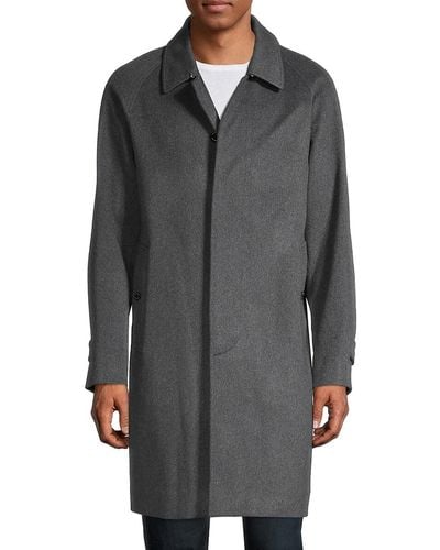 Burberry Camden Cashmere Trench Coat - Grey