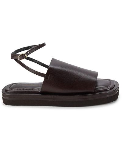 Victoria Beckham Frances Leather Sandals - Black