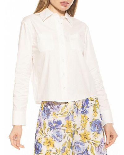 Alexia Admor Roxanne Long Sleeve Shirt - White