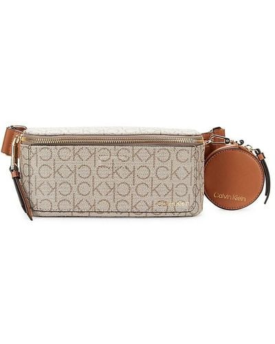 Calvin Klein Millie Monogram Belt Bag - Brown