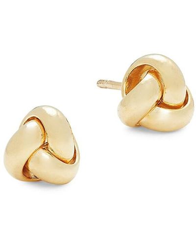 Saks Fifth Avenue 14K Knot Stud Earrings - Metallic