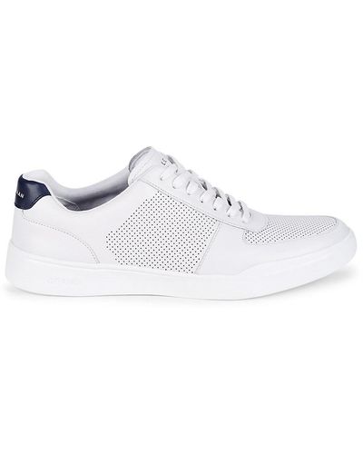 Cole Haan Modern Perforated Leather Sneakers - White