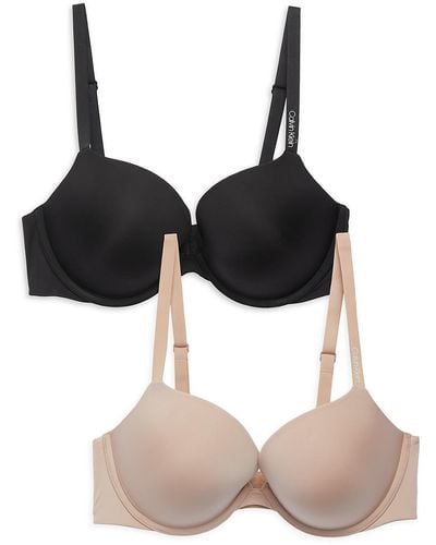 Calvin Klein Perfectly Fit Plunge Push Up Bra Qf1120 Black