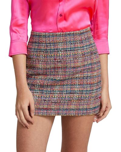 L'Agence Livia Tweed Mini Skirt - Pink
