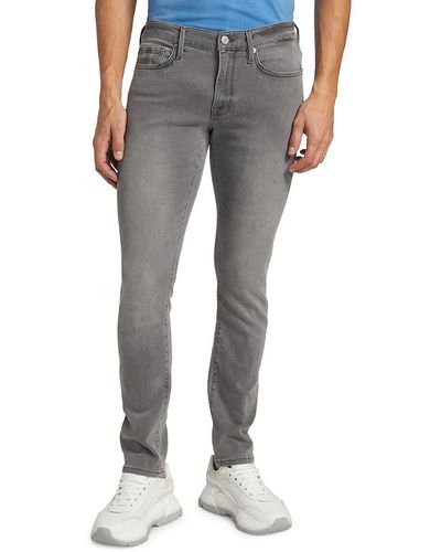 FRAME Homme High Rise Slim Fit Jeans - Gray