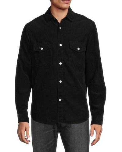 FRAME Solid Double Pocket Shirt - Black