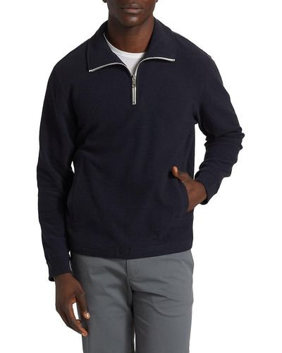 Theory 'Allons Surf Terry Zip Up Pullover - Blue