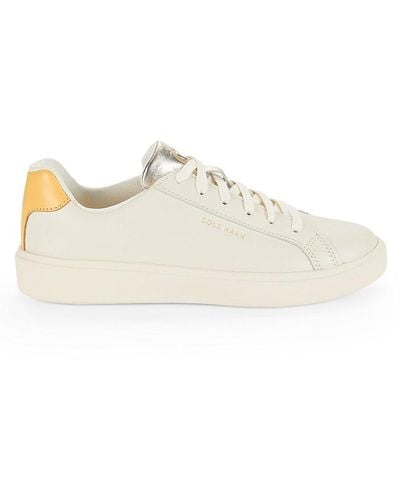 Cole Haan Grand Crosscourt Low Top Leather Sneakers - White