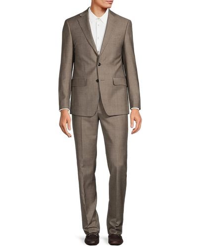 Calvin Klein Wool Blend Suit - Gray