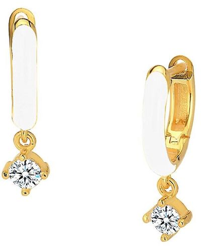 Gabi Rielle Shining Moment 14k Gold Vermeil & Cubic Zirconia Drop Earrings - Metallic