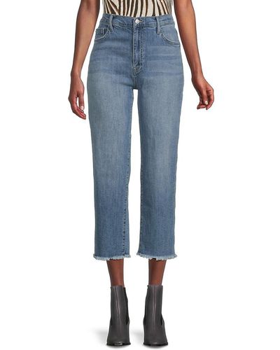 Hudson Jeans Noa Mid Rise Cropped Straight Jeans - Blue