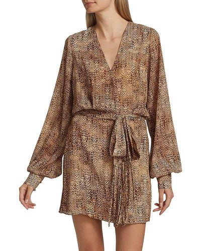 Alexis Dula Printed Dress - Brown