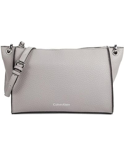 Calvin Klein Garnet Crossbody Bag - Grey
