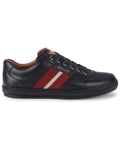 Bally Oriano Trainspotting Leather Sneakers - Black