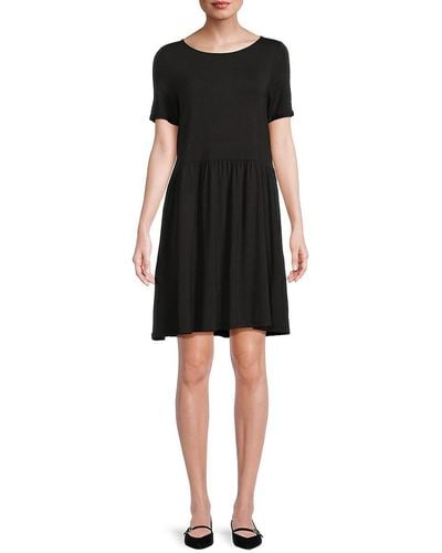 Vero Moda Tamara Solid A-line Dress - Black