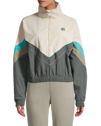 Fila Chiaki Colorblock Zip-up Jacket - Gray