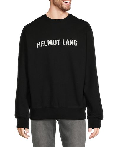 Helmut Lang Core Logo Crewneck Sweatshirt - Black