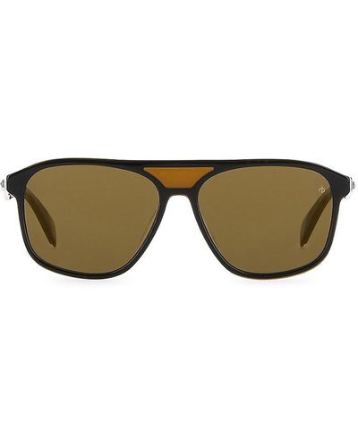 Rag & Bone 57mm Pilot Sunglasses - Green