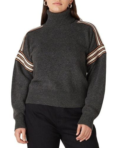 Sandro Wynn Drop Shoulder Wool Blend Sweater - Gray