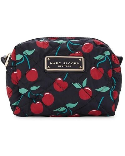 Marc Jacobs Large Print Quilted Cosmetic Bag - Black