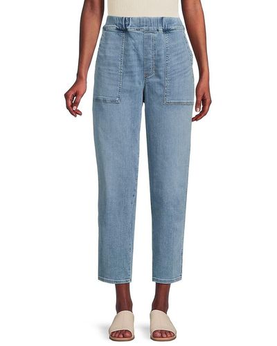 Madewell Relaxed High Rise Pull On Jeans - Blue