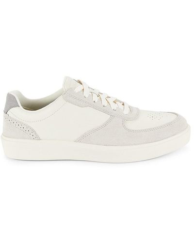 Cole Haan Grand Crosscourt Leather & Suede Sneakers - White