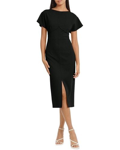Donna morgan knot cheap front crepe midi dress