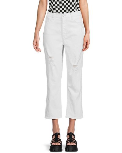 Joe's Jeans Og High Rise Cropped Straight Jeans - White